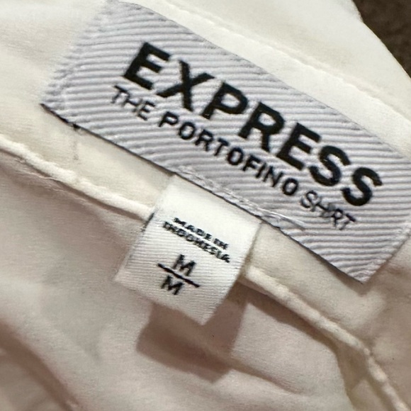 Express The Portofino Shirt Womens Button Up Sheer Casual Top Medium - Picture 2 of 3
